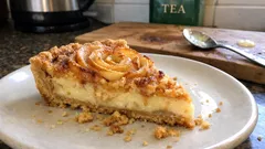 Normandy Apple Tart with Crème Fraîche Custard – crisp base, soft set top