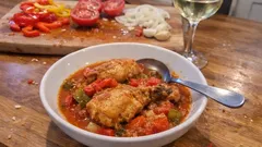 The make-ahead French chicken stew I rely on: Poulet Basquaise with peppers and white wine