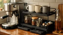 How to create a tidy coffee station with a two-tier countertop organiser