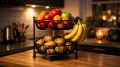 Why a two-tier fruit basket is the easiest way to clear your kitchen worktop
