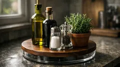 Make a designer-style lazy Susan for your worktop using two bargain buys