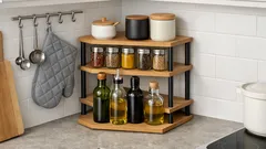 The simple corner organiser that clears your kitchen worktop fast