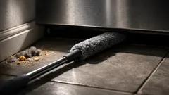 How to clean under the fridge and cooker without moving them